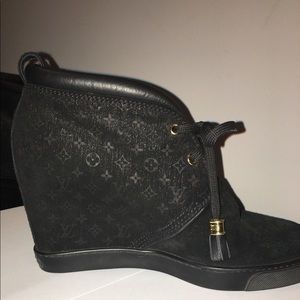 Louis Vuitton hidden wedge booties